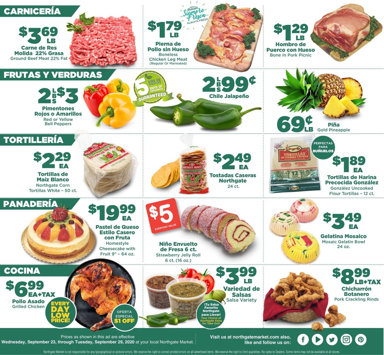 Northgate Market Ad from 09/23/2020