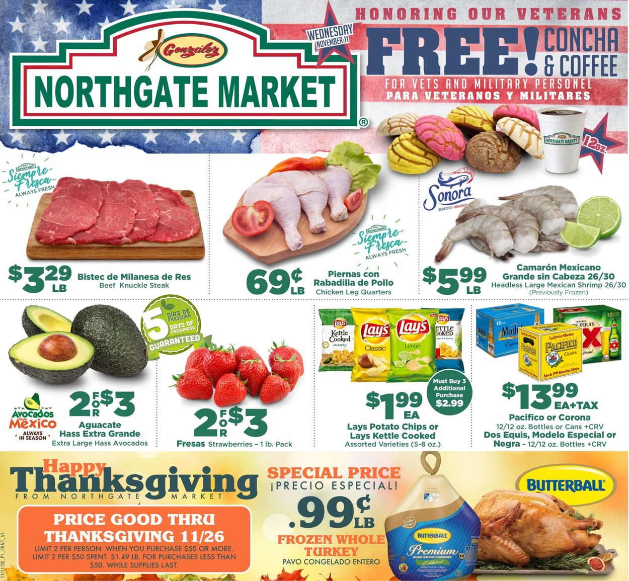 Northgate Market Ad from 11/11/2020