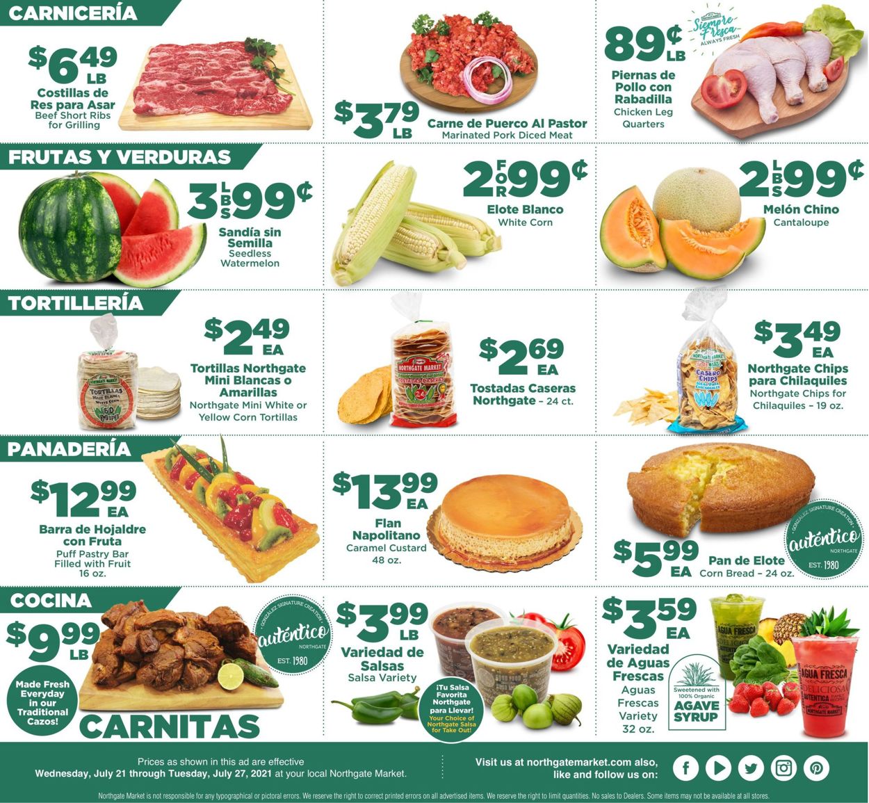 Northgate Market Ad from 07/21/2021