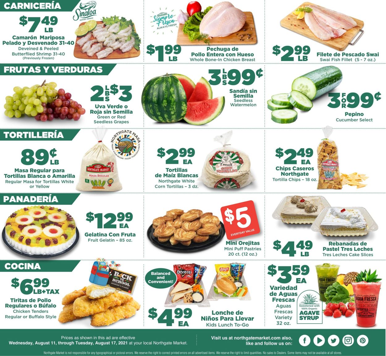 Northgate Market Ad from 08/11/2021