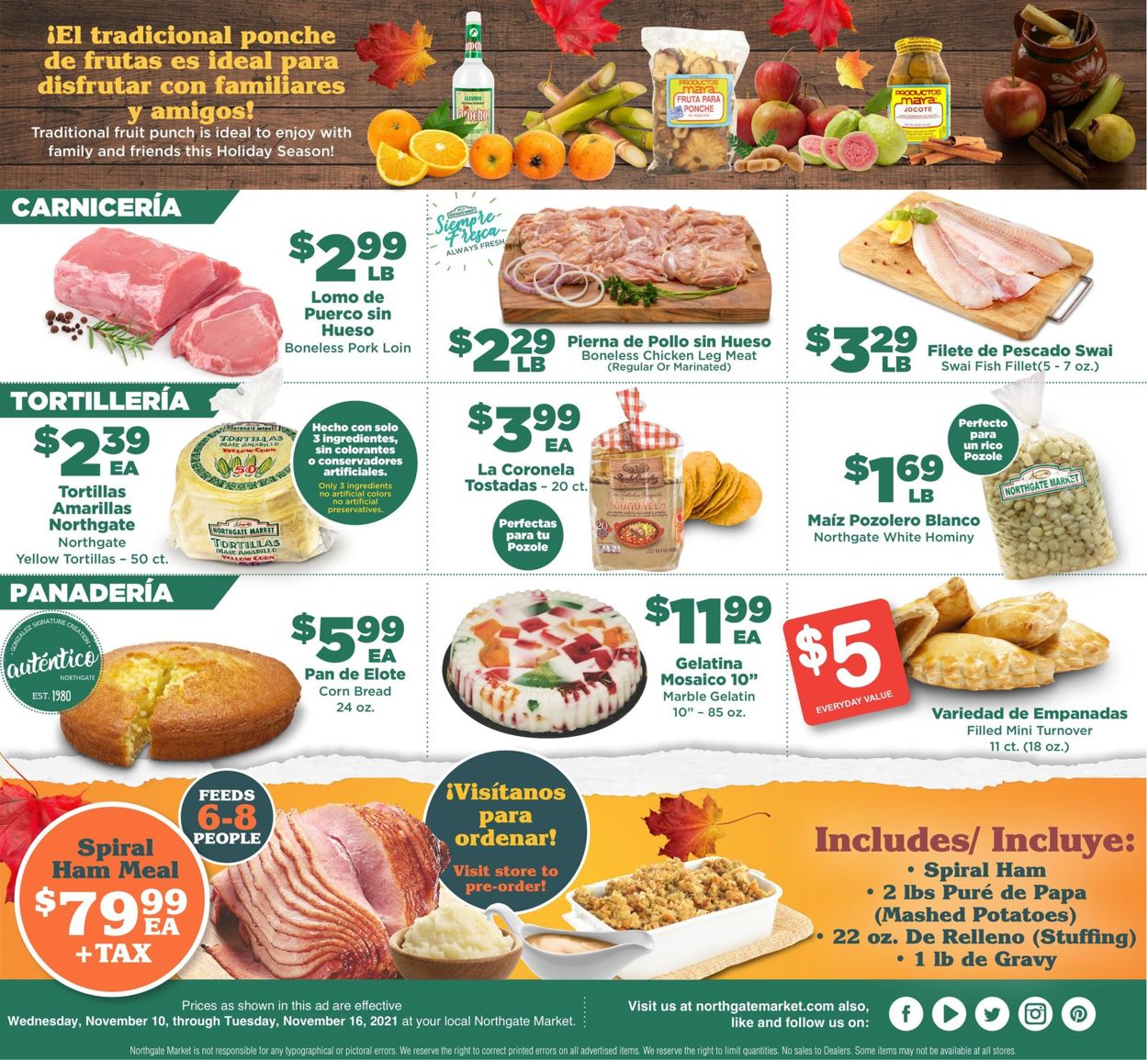 Northgate Market Ad from 11/10/2021
