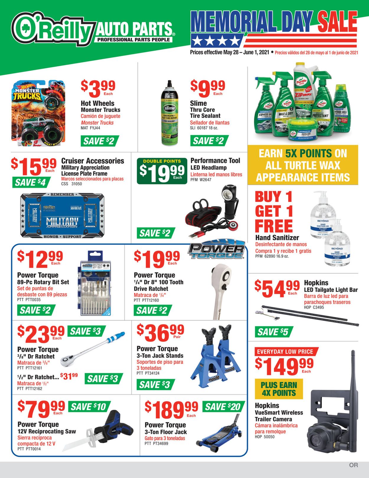O'Reilly Auto Parts Ad from 05/28/2021