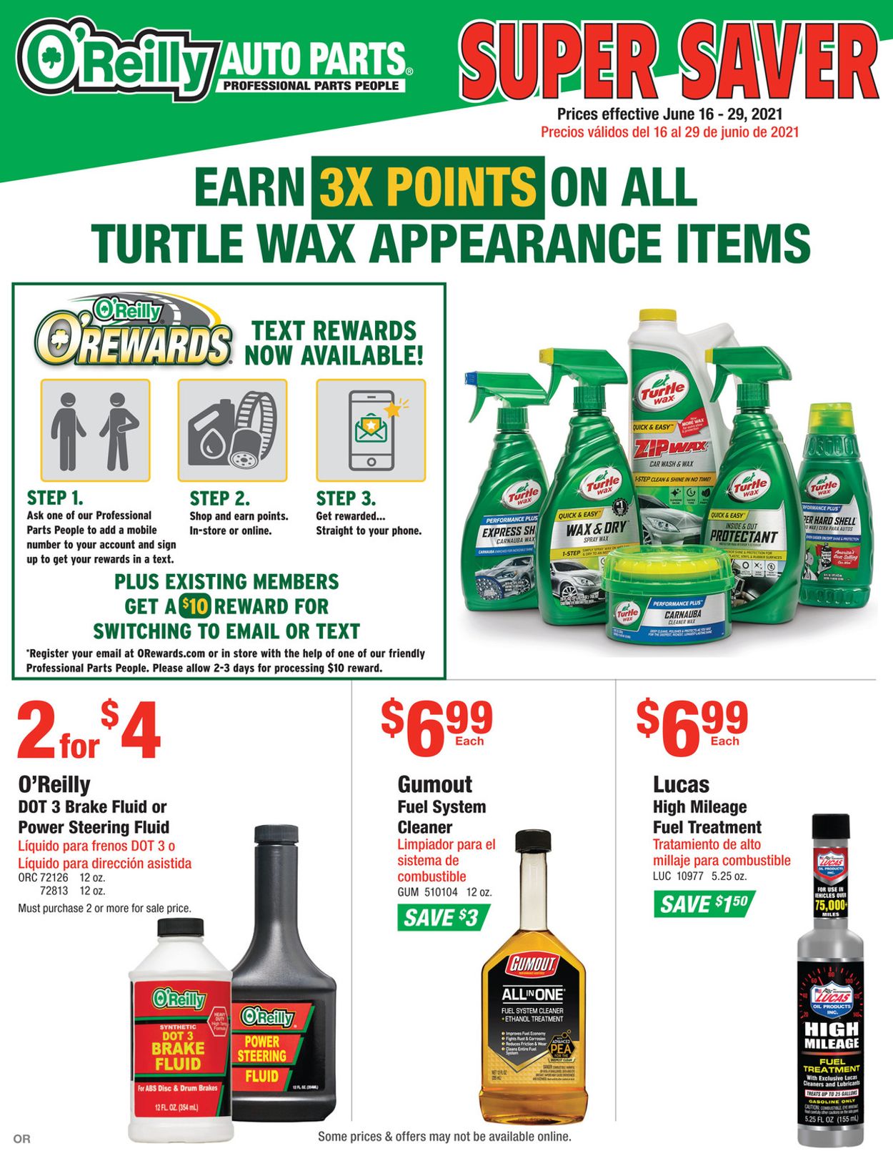 O'Reilly Auto Parts Ad from 06/16/2021