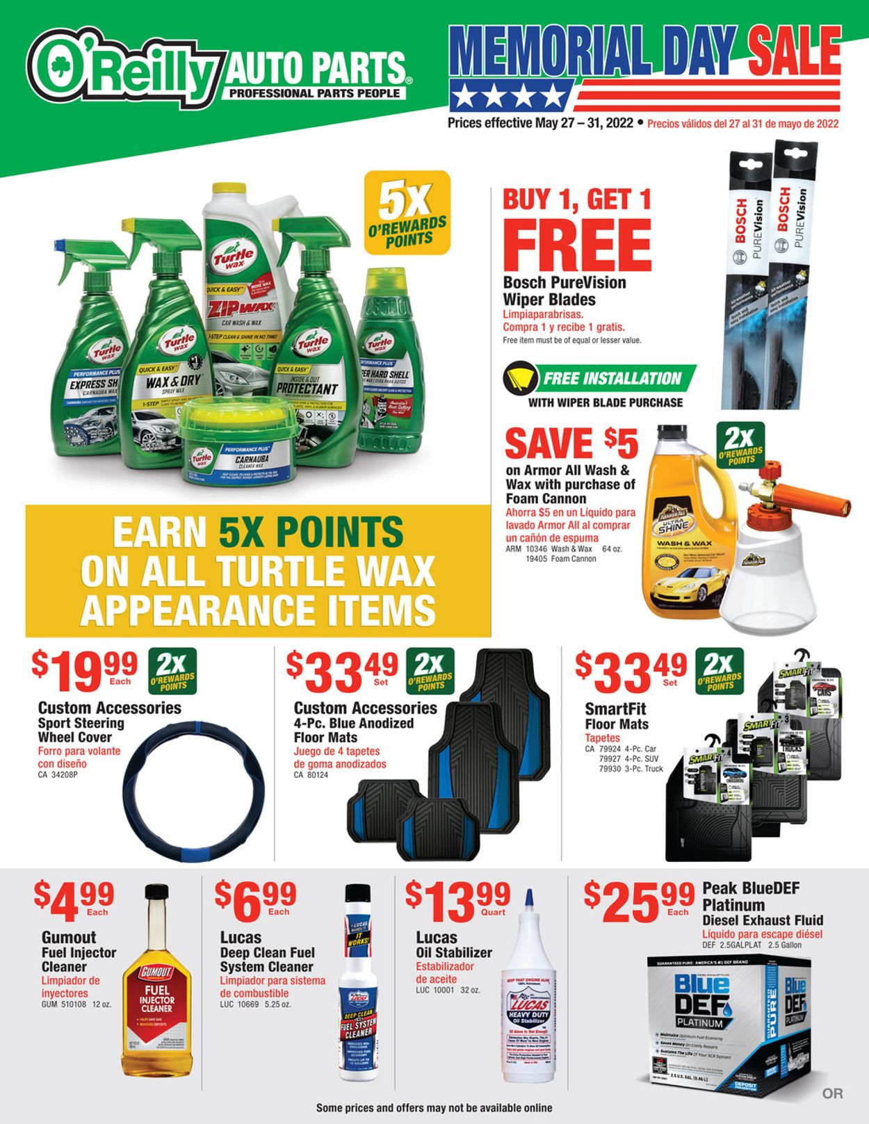 O'Reilly Auto Parts Ad from 05/27/2022