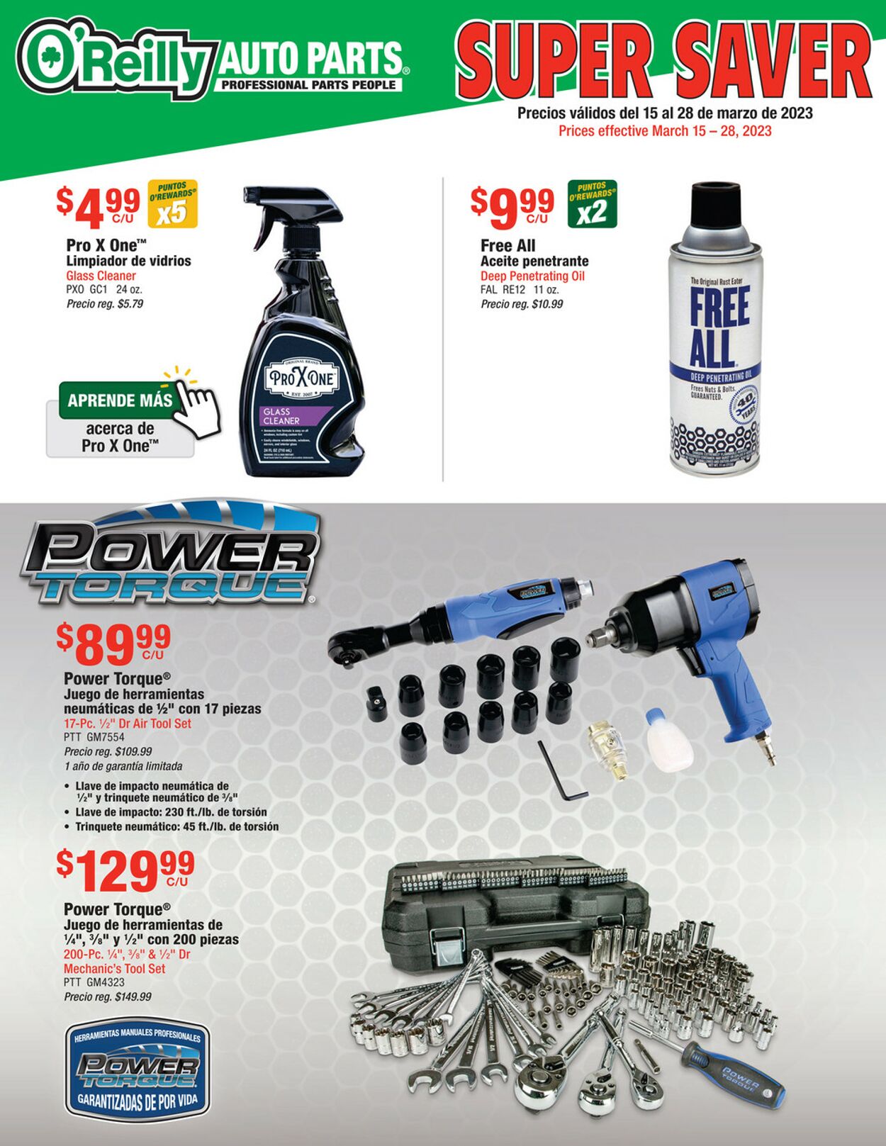 O'Reilly Auto Parts Ad from 03/15/2023