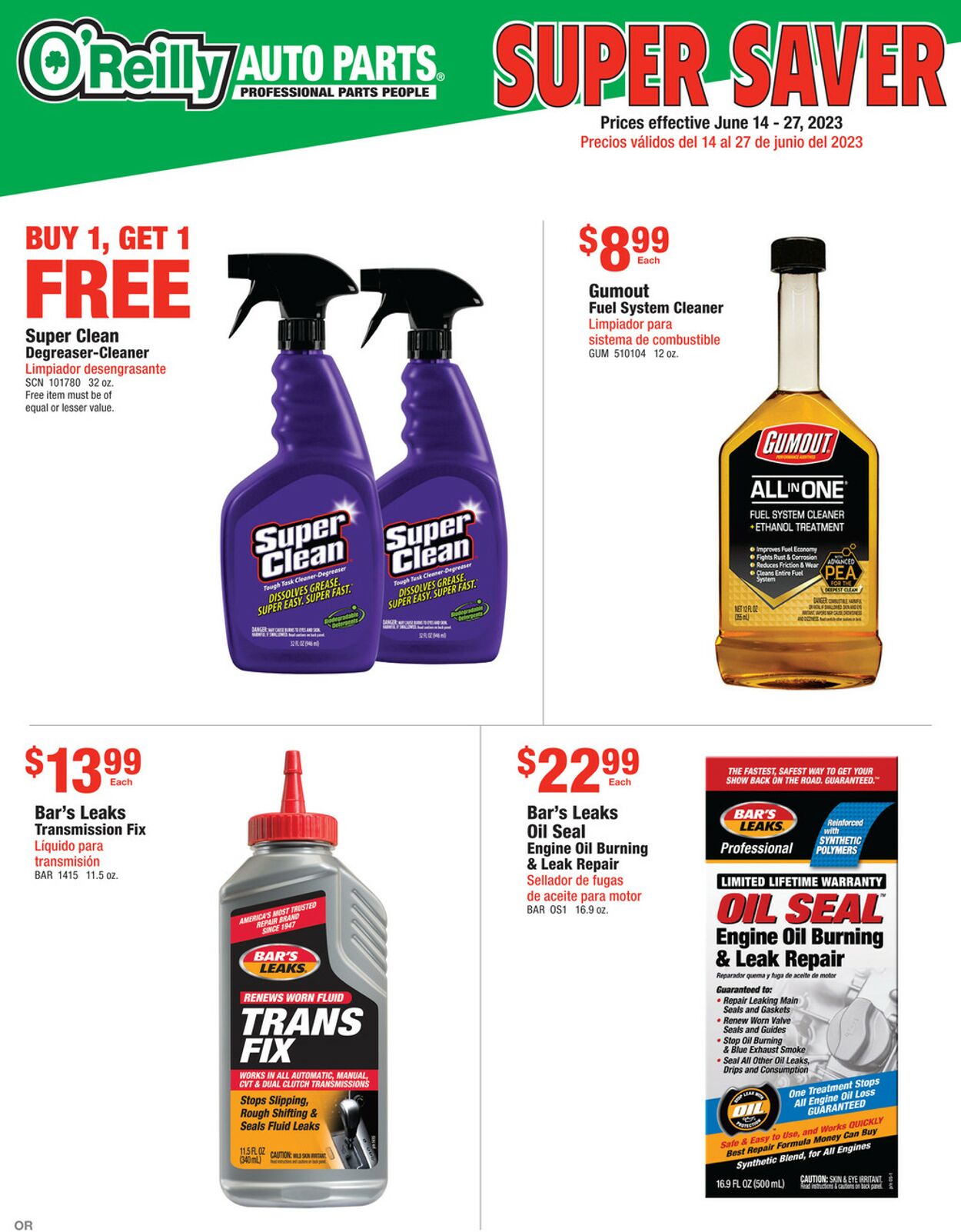 O'Reilly Auto Parts Ad from 06/14/2023