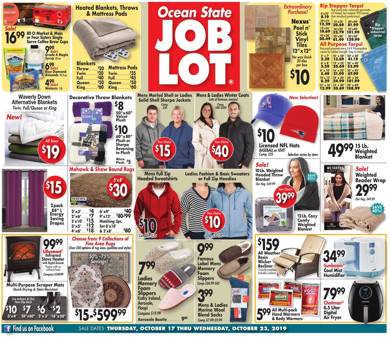 Ocean State Job Lot Ad from 10/17/2019
