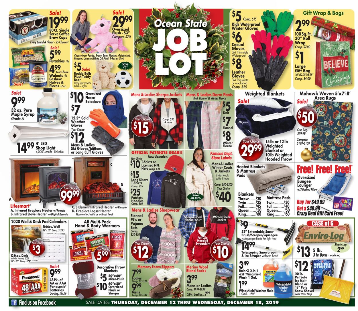 Ocean State Job Lot Ad from 12/12/2019