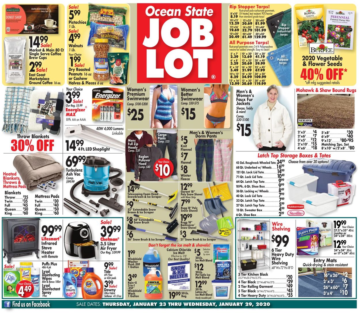 Ocean State Job Lot Ad from 01/23/2020