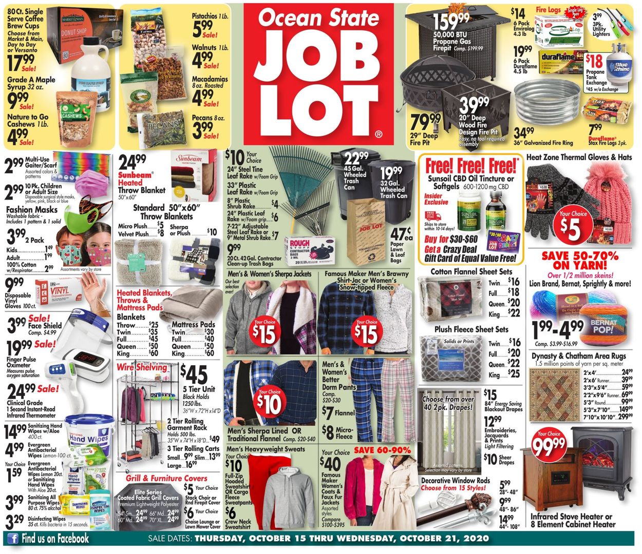 Ocean State Job Lot Ad from 10/15/2020