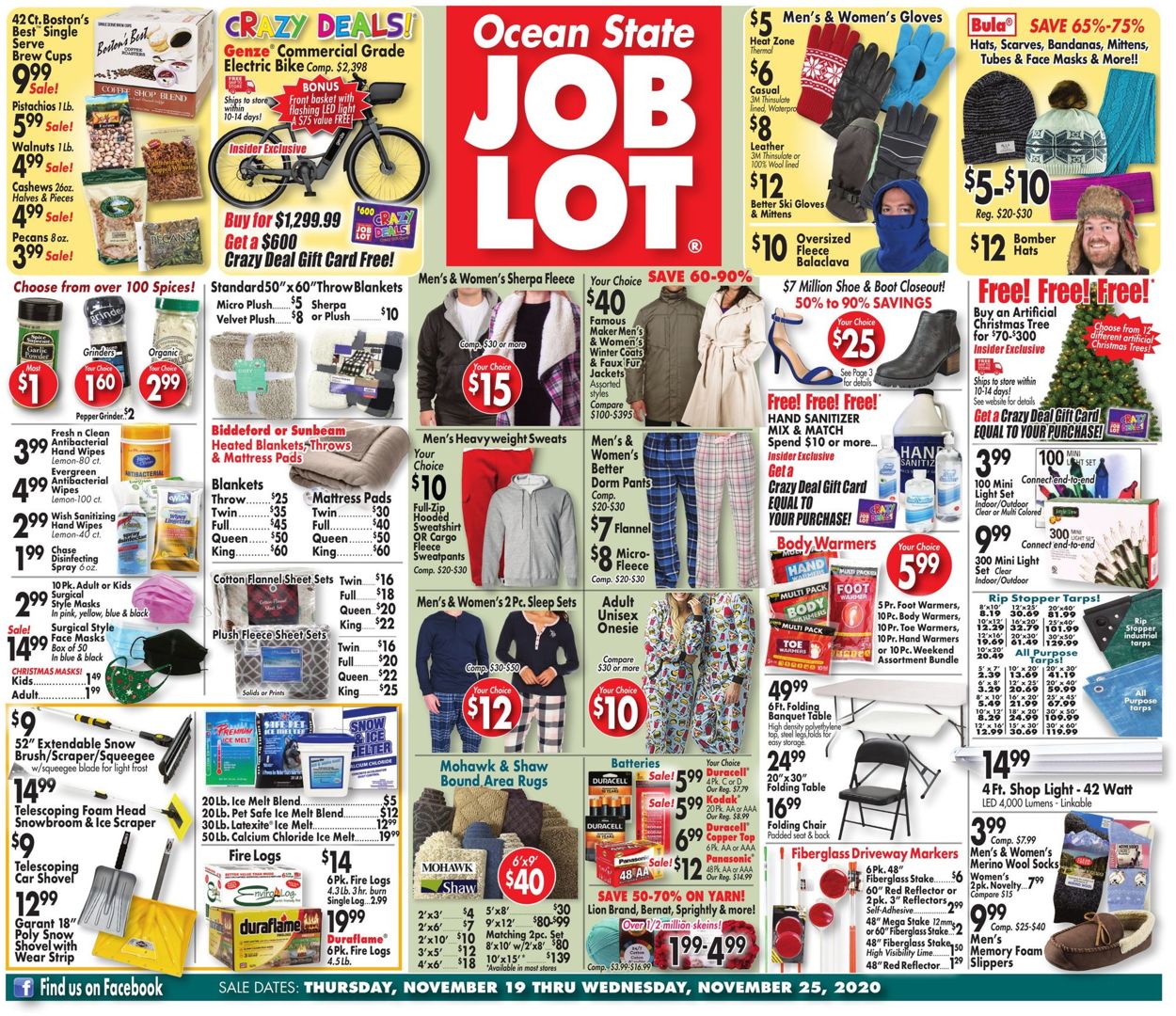 Ocean State Job Lot Ad from 11/19/2020