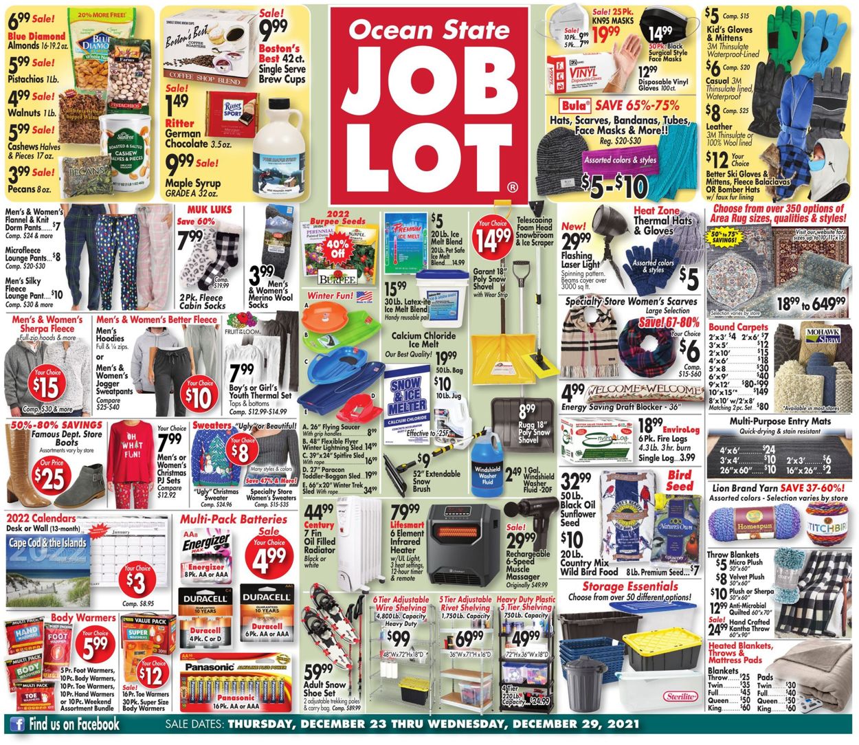 Ocean State Job Lot Ad from 12/23/2021