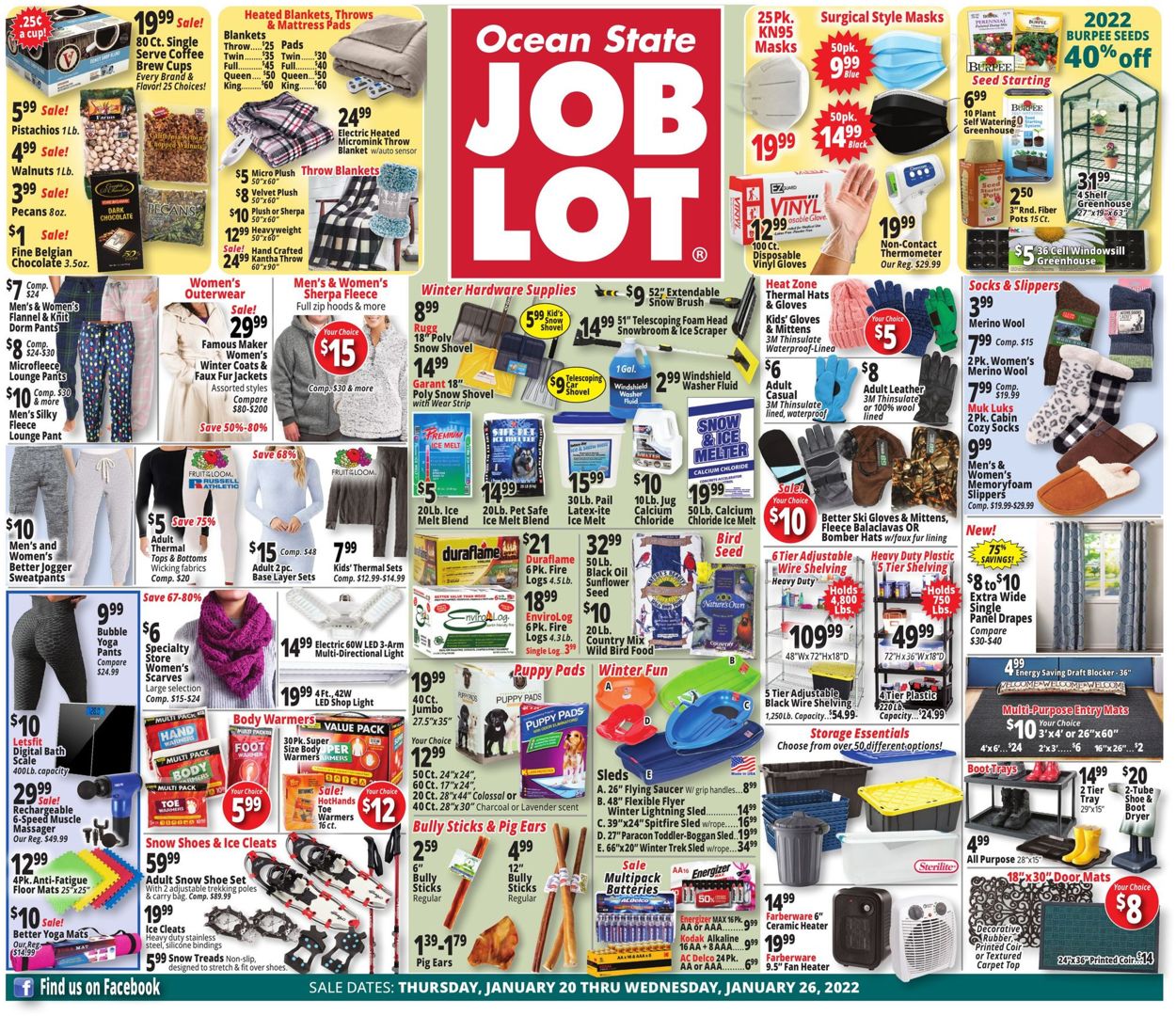 Ocean State Job Lot Ad from 01/20/2022