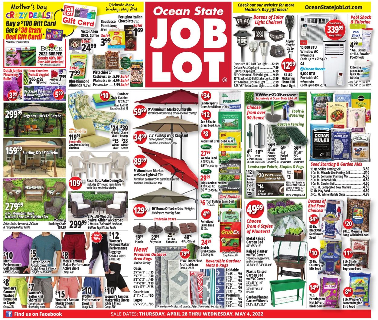 Ocean State Job Lot Ad from 04/28/2022