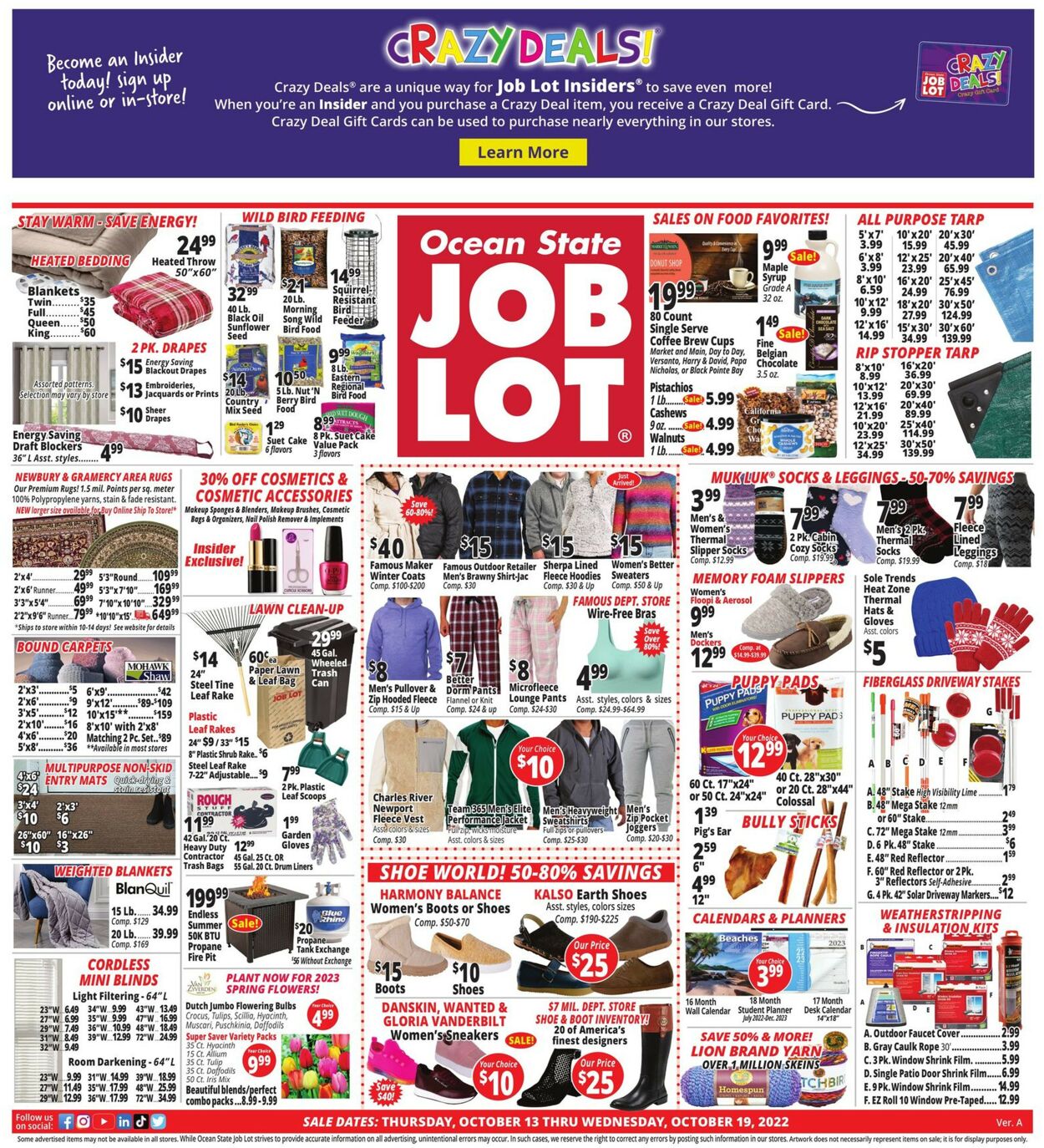 Ocean State Job Lot Ad from 10/13/2022