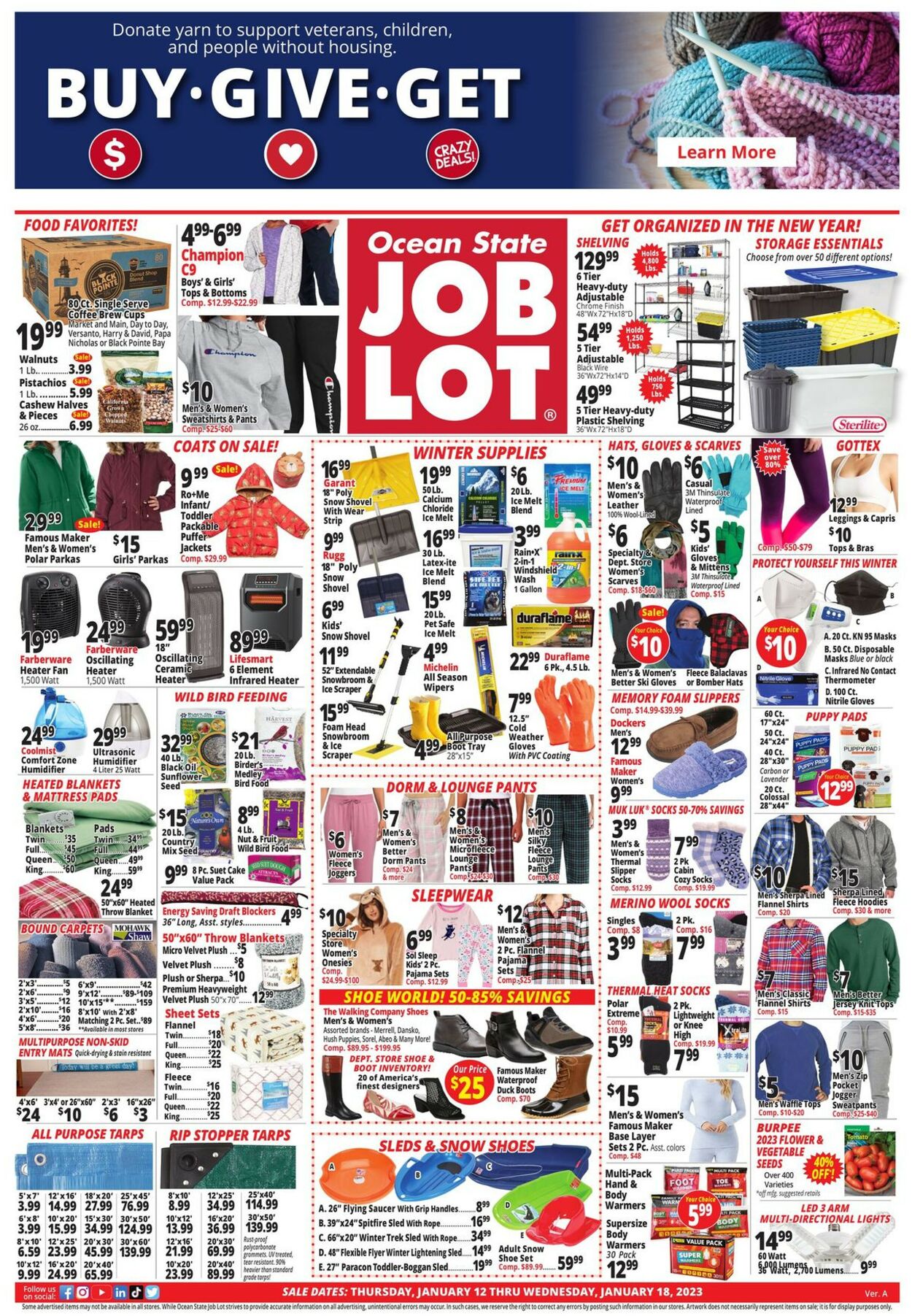 Ocean State Job Lot Ad from 01/12/2023