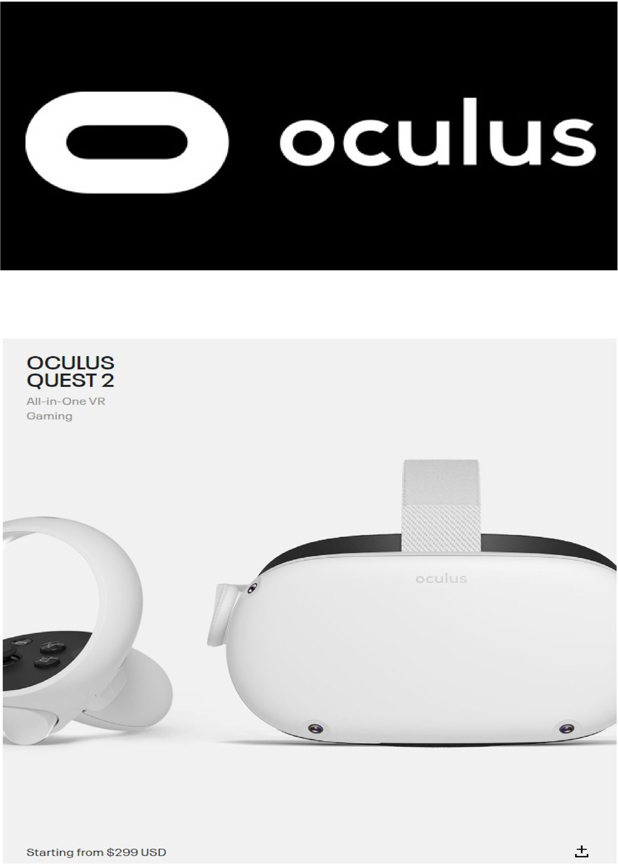 Oculus Ad from 11/26/2020
