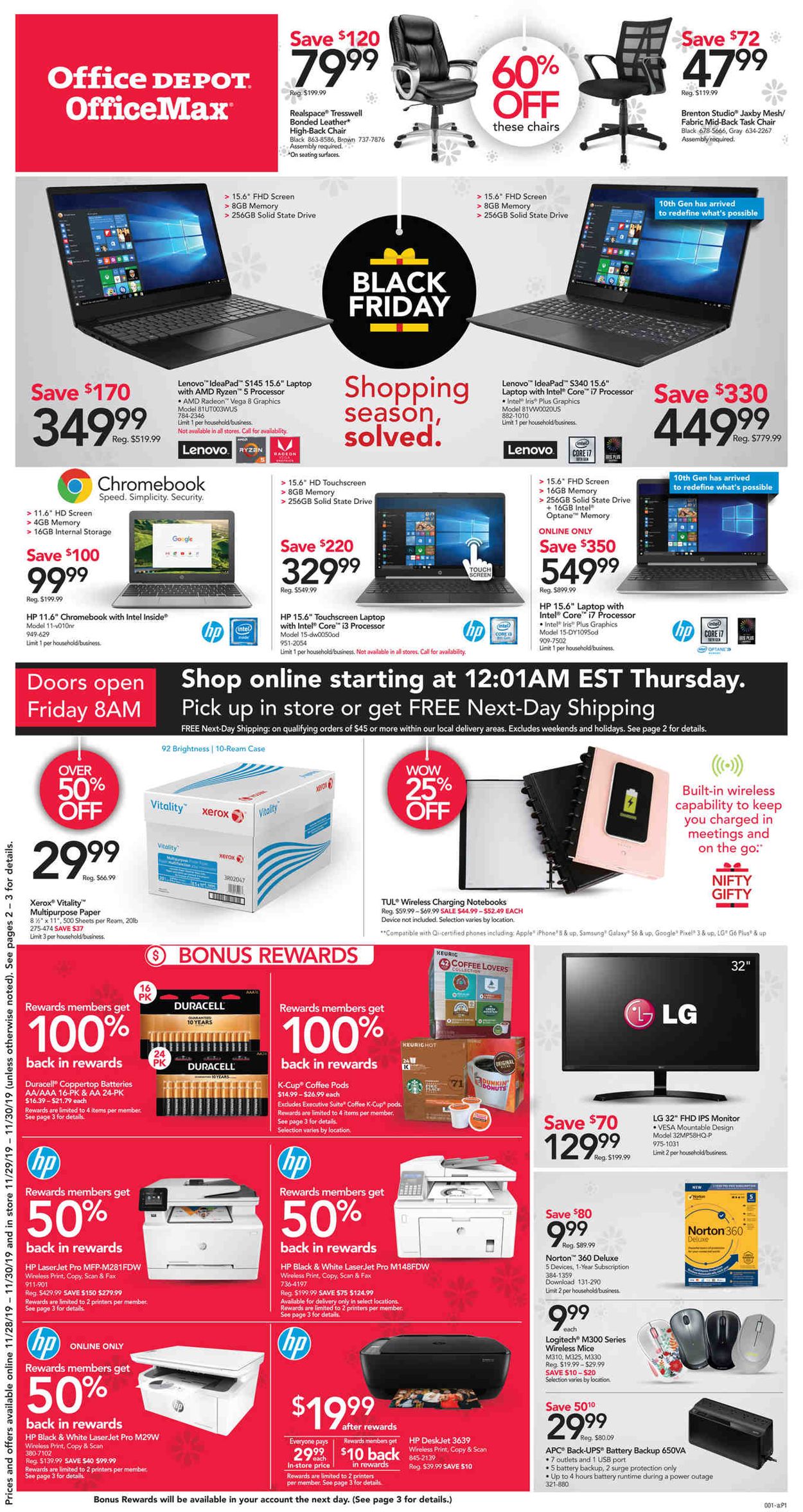 Office DEPOT Ad from 11/28/2019