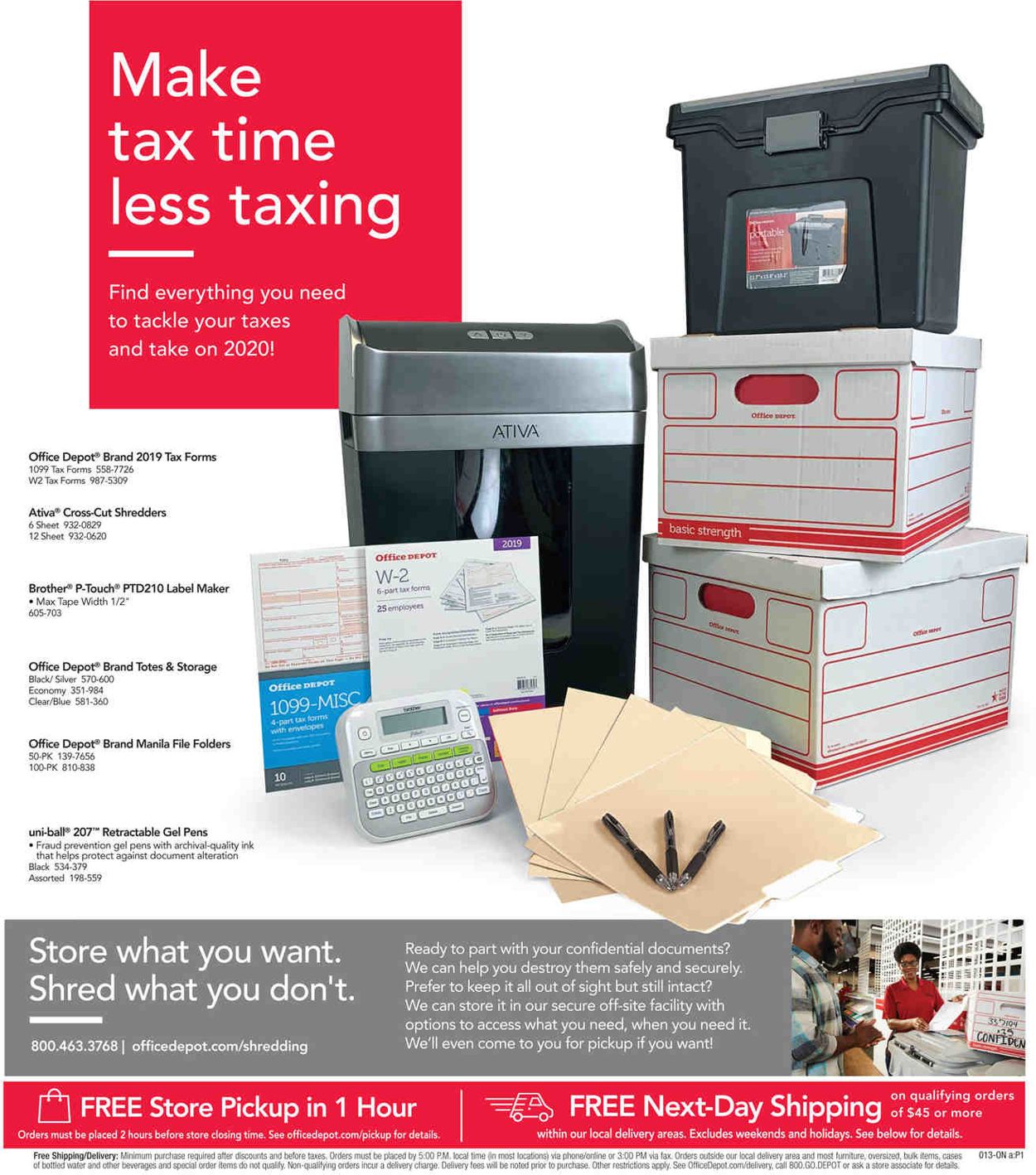 Office DEPOT Ad from 01/19/2020
