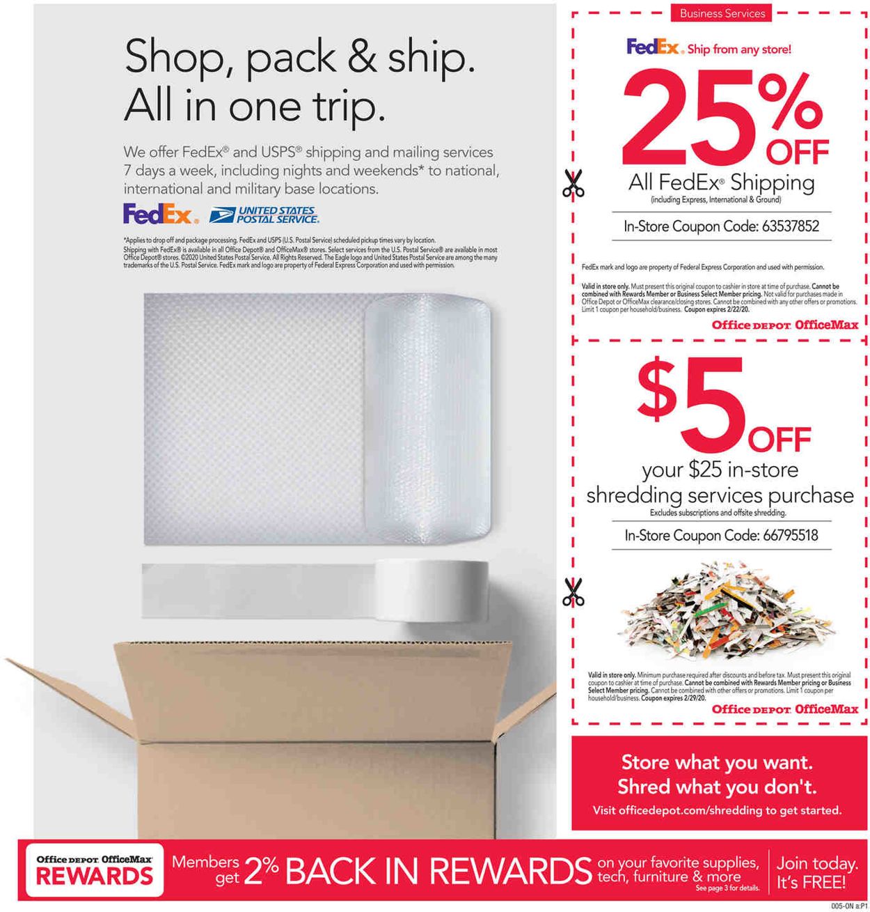 Office DEPOT Ad from 02/09/2020