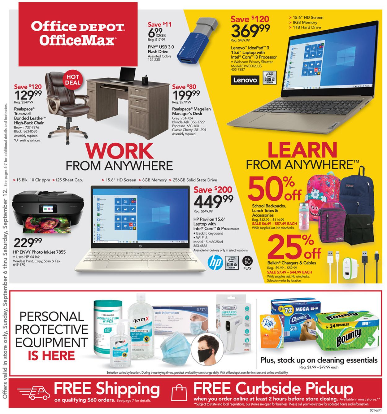Office DEPOT Ad from 09/06/2020