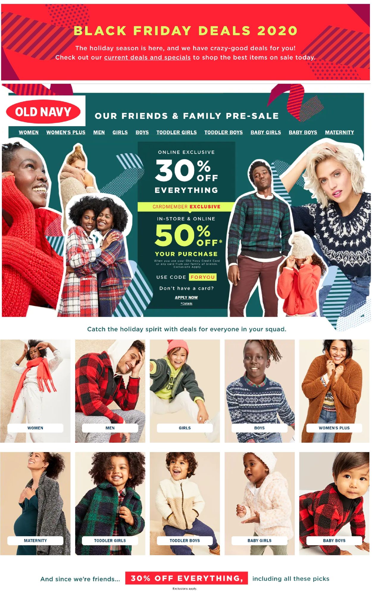 Old Navy Ad from 11/06/2020