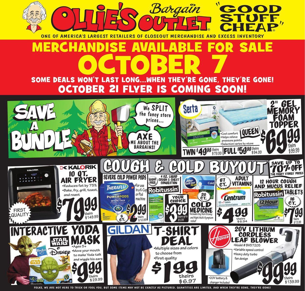 Ollie's Ad from 10/07/2020