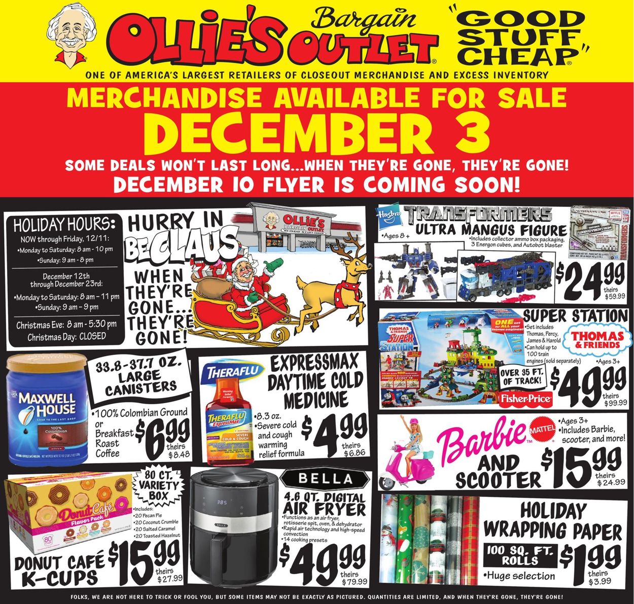 Ollie's Ad from 12/03/2020