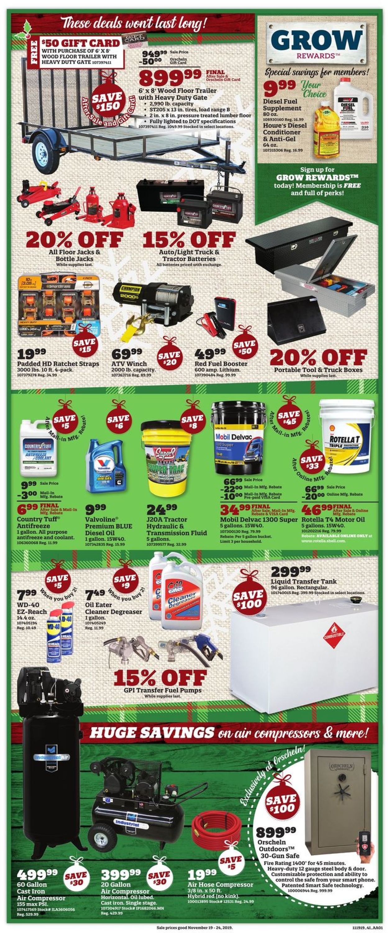 Orscheln Farm and Home Ad from 11/19/2019