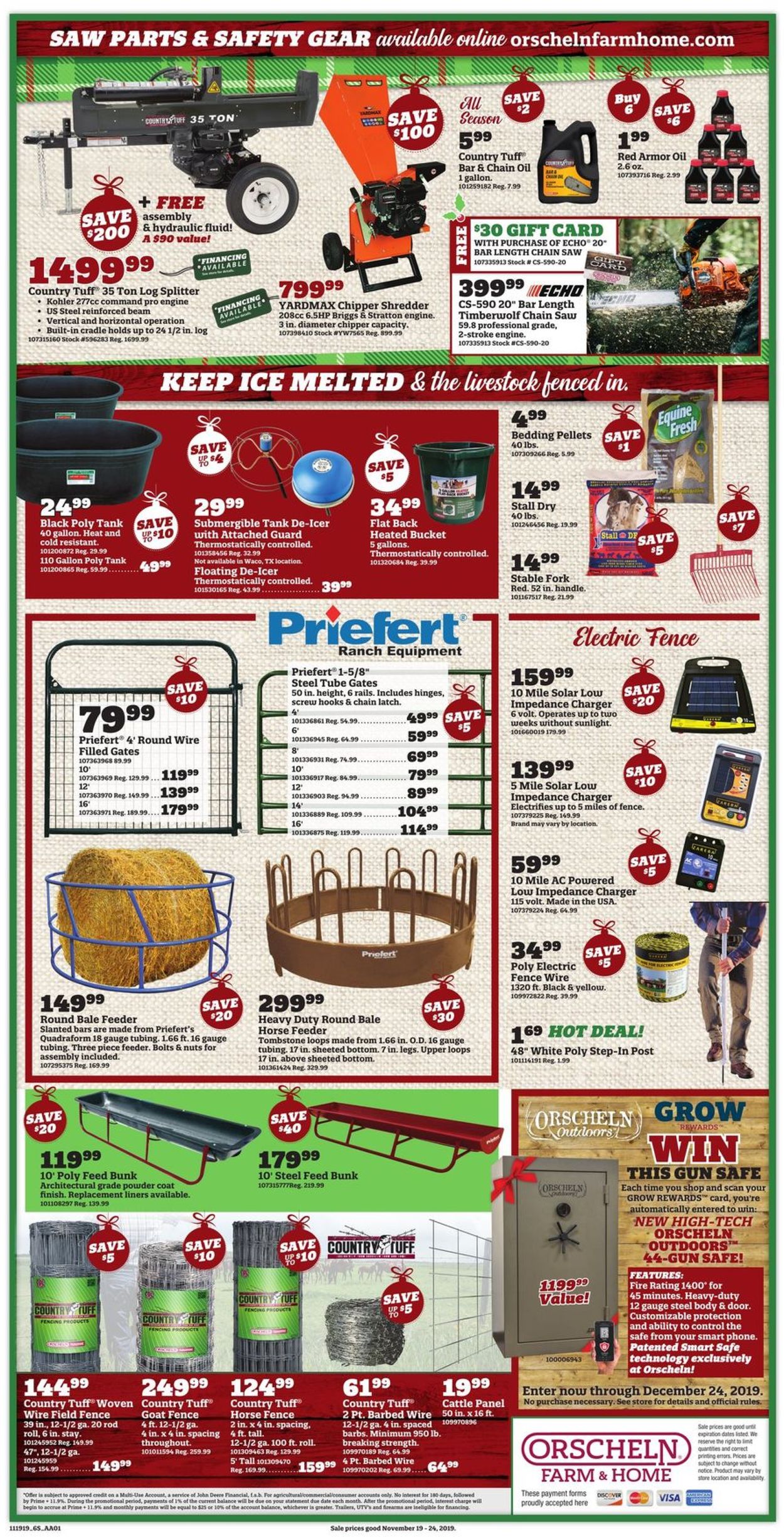 Orscheln Farm and Home Ad from 11/19/2019
