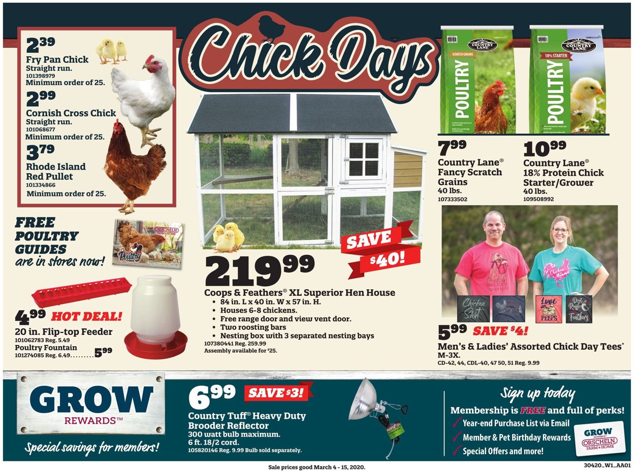 Orscheln Farm and Home Ad from 03/04/2020