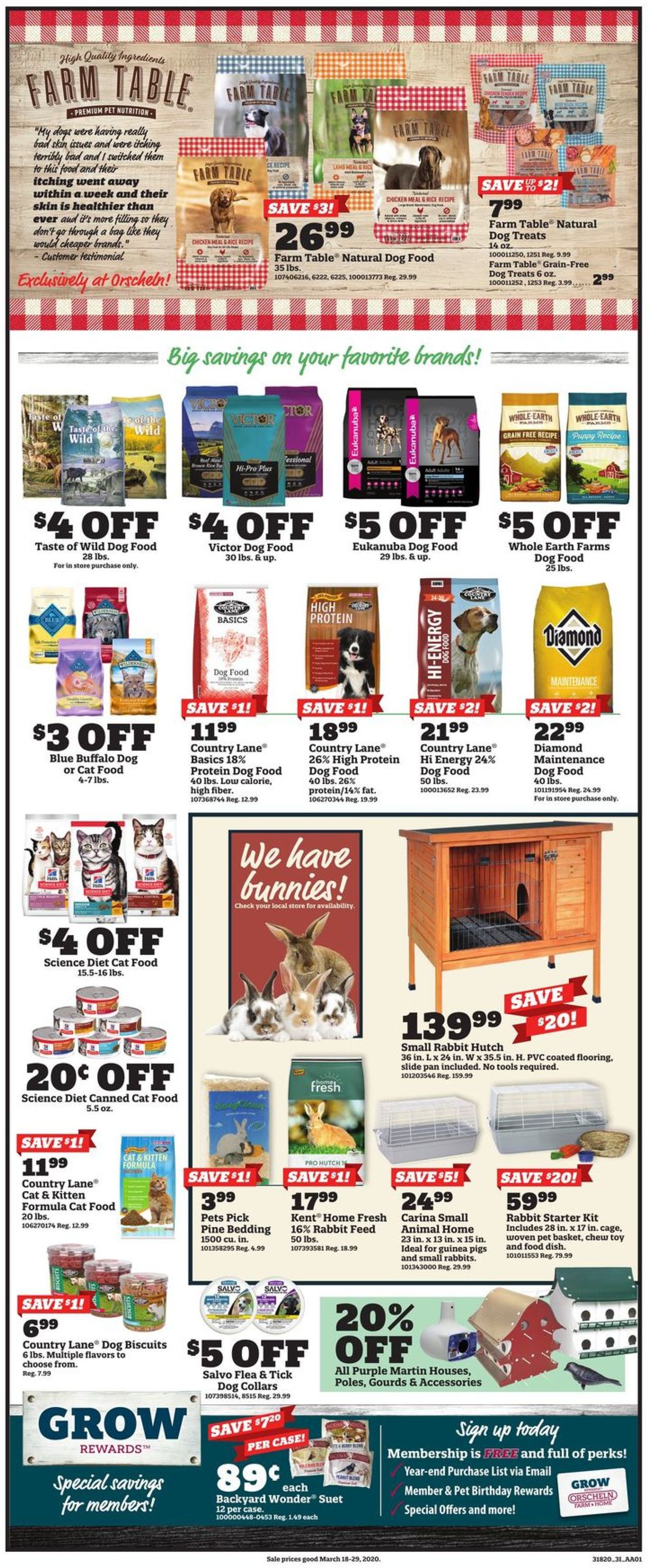 Orscheln Farm and Home Ad from 03/18/2020