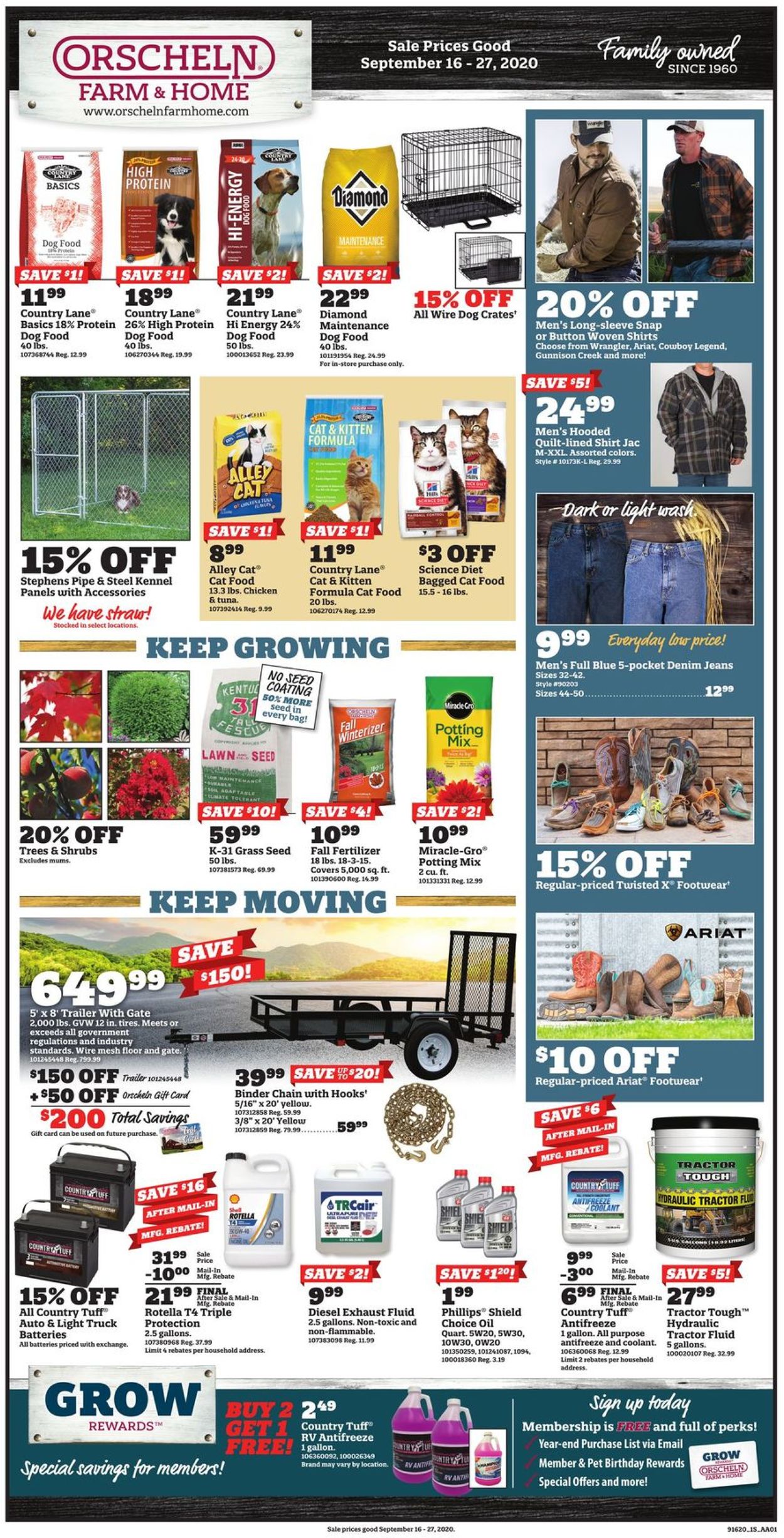 Orscheln Farm and Home Ad from 09/16/2020