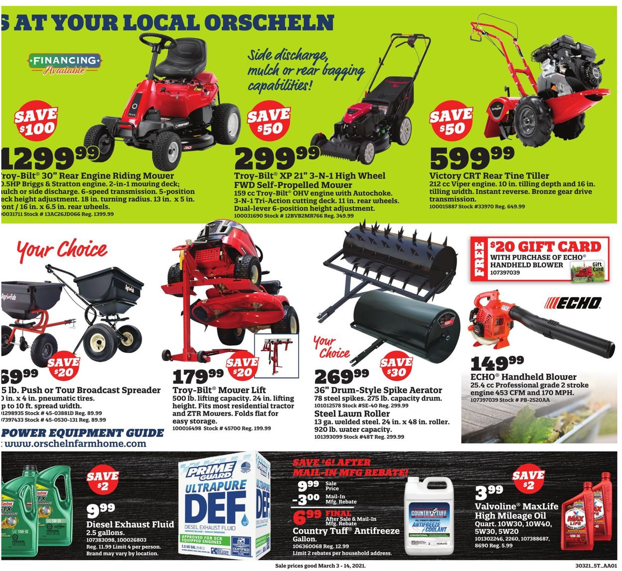 Orscheln Farm and Home Ad from 03/03/2021