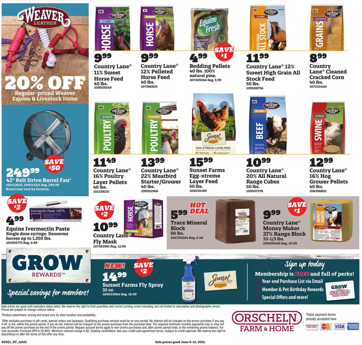 Orscheln Farm and Home Ad from 06/09/2021