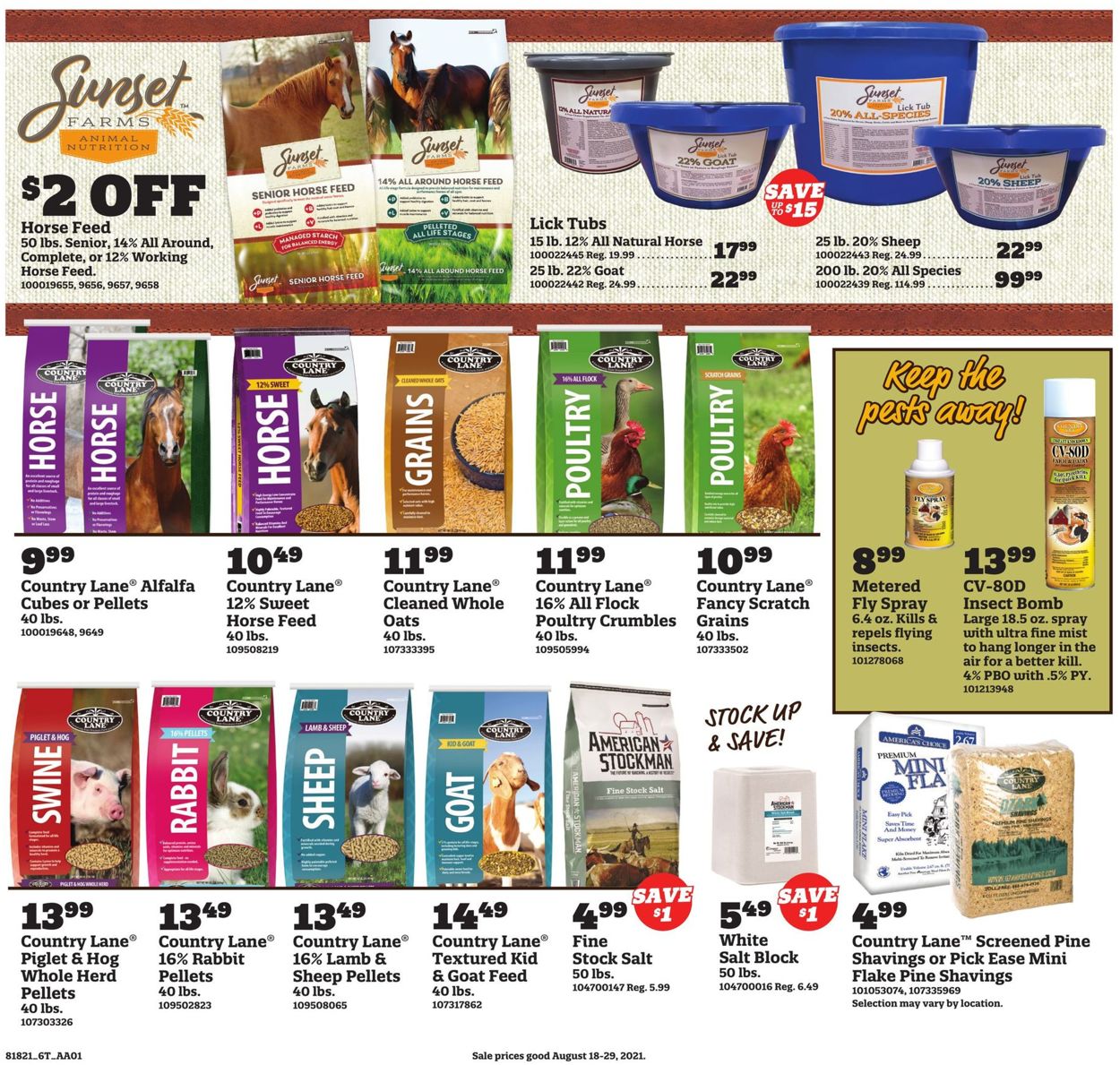 Orscheln Farm and Home Ad from 08/18/2021