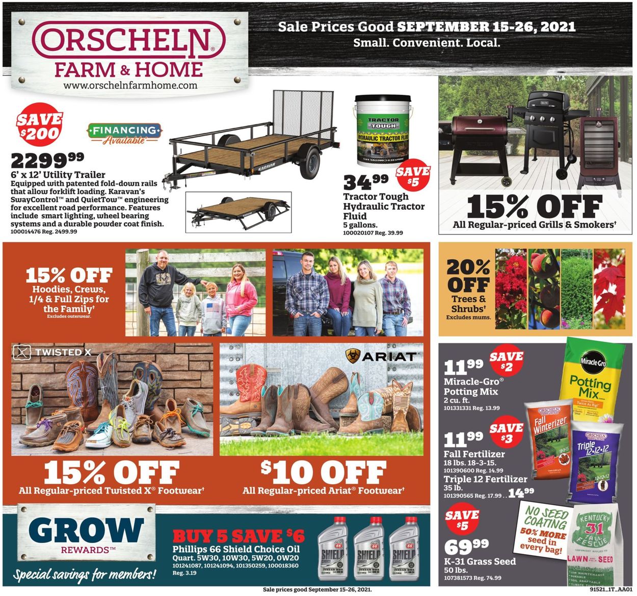 Orscheln Farm and Home Ad from 09/15/2021