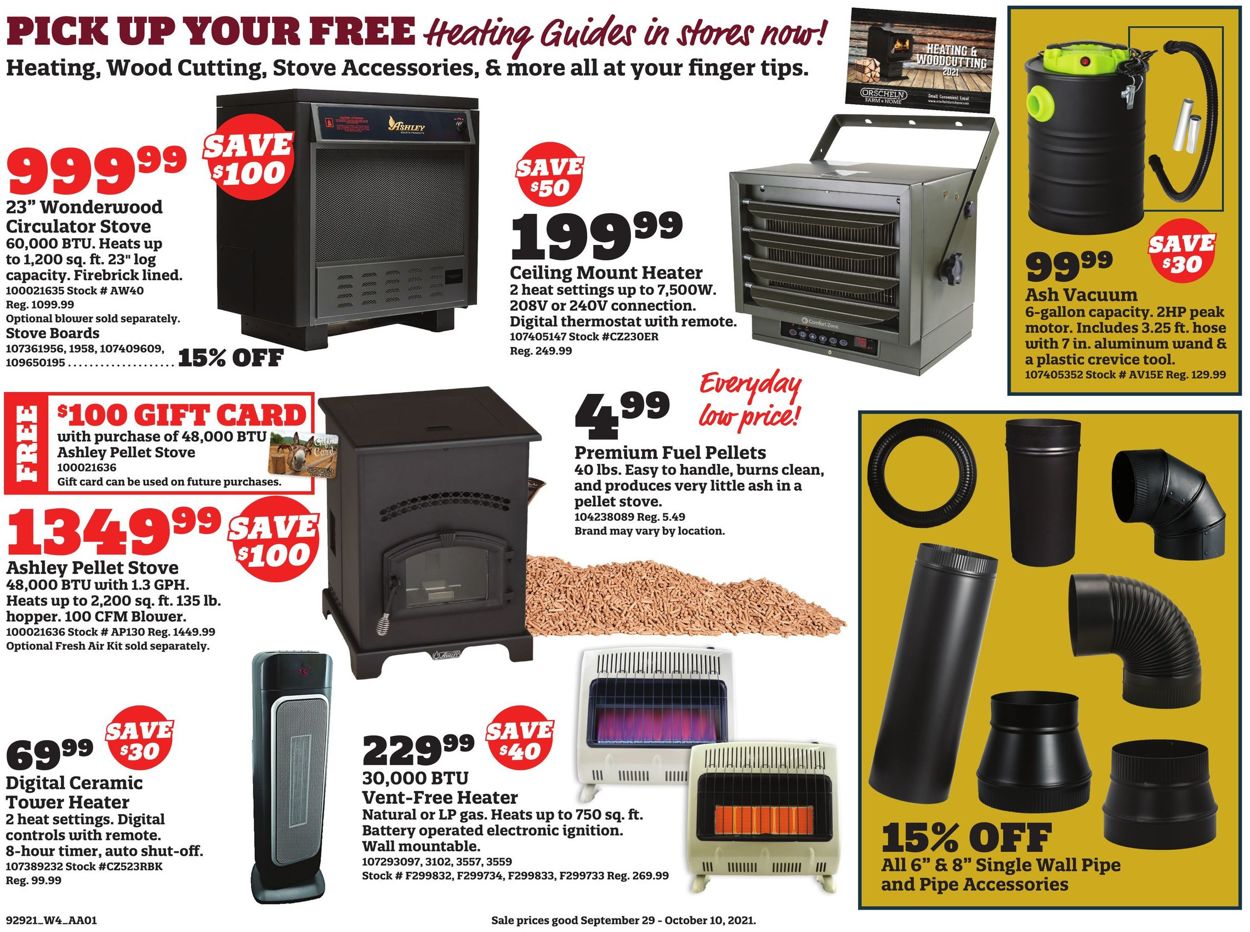Orscheln Farm and Home Ad from 09/29/2021