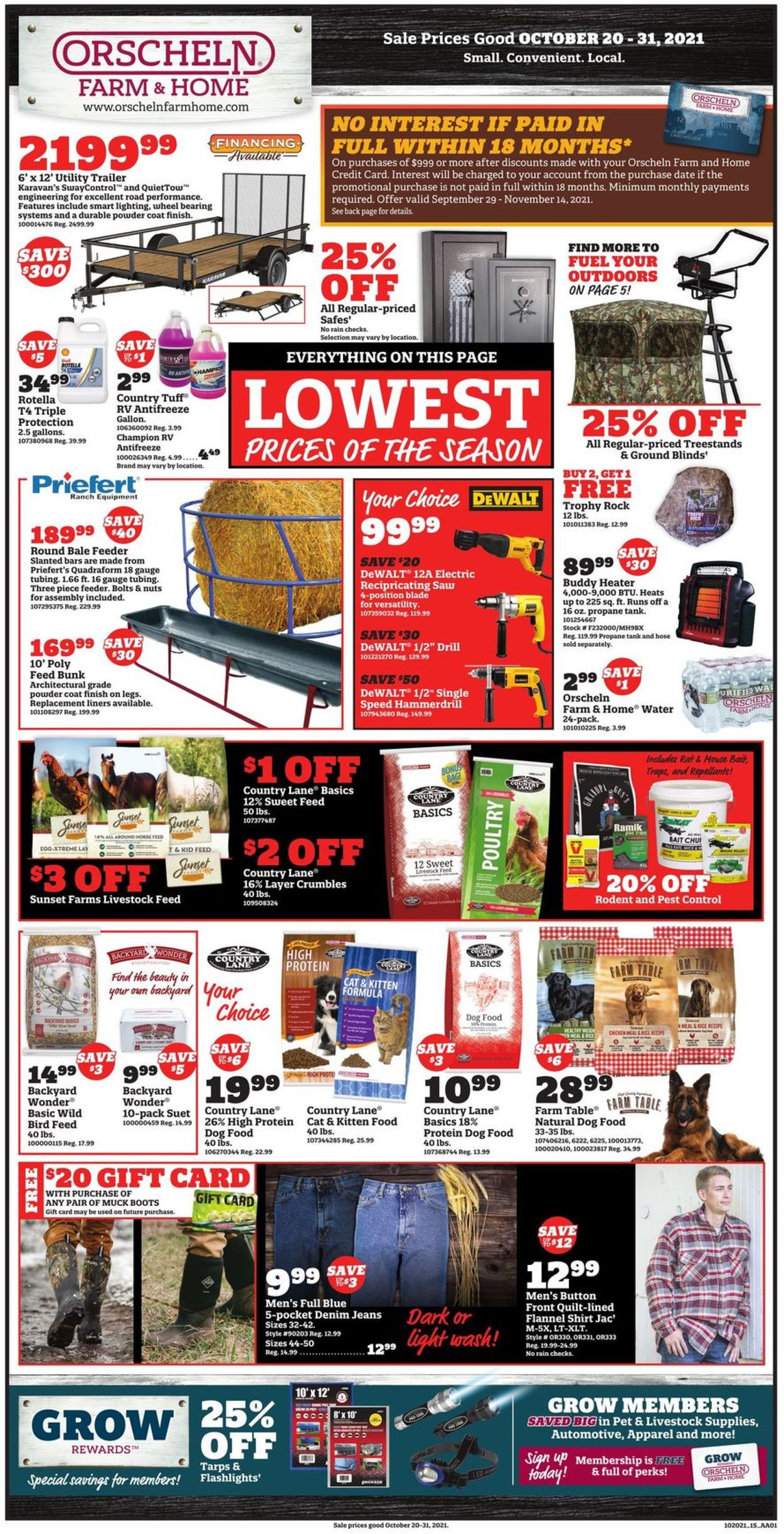 Orscheln Farm and Home Ad from 10/20/2021