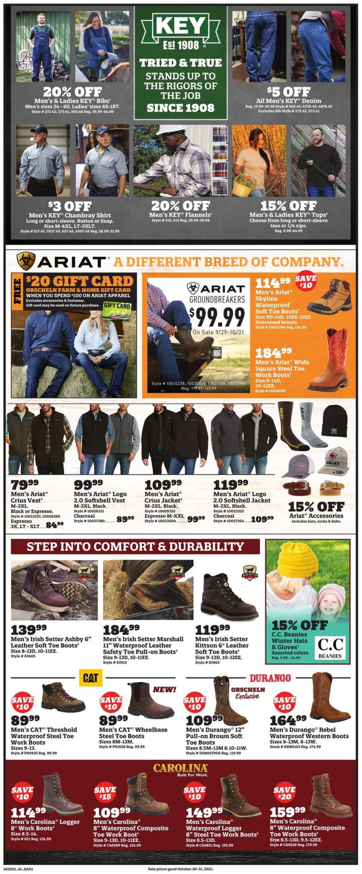 Orscheln Farm and Home Ad from 10/20/2021
