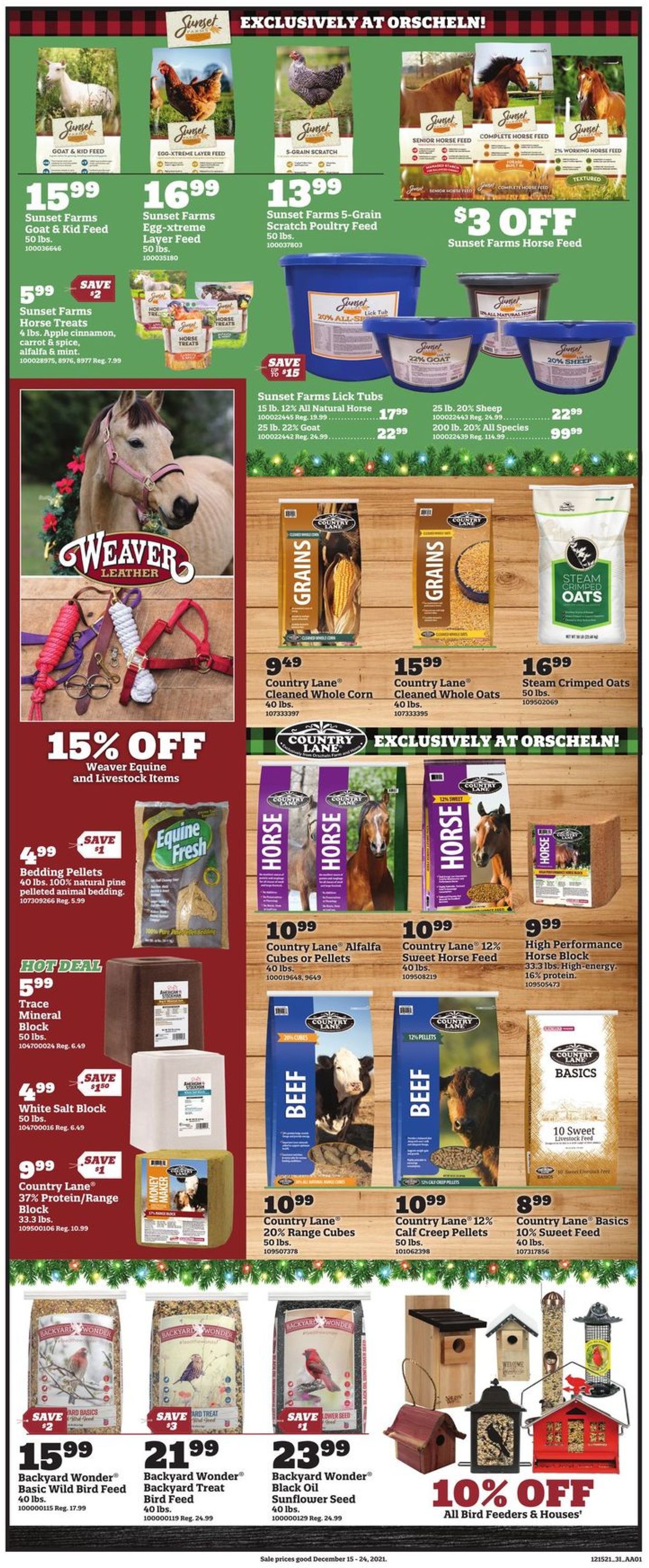 Orscheln Farm and Home Ad from 12/15/2021