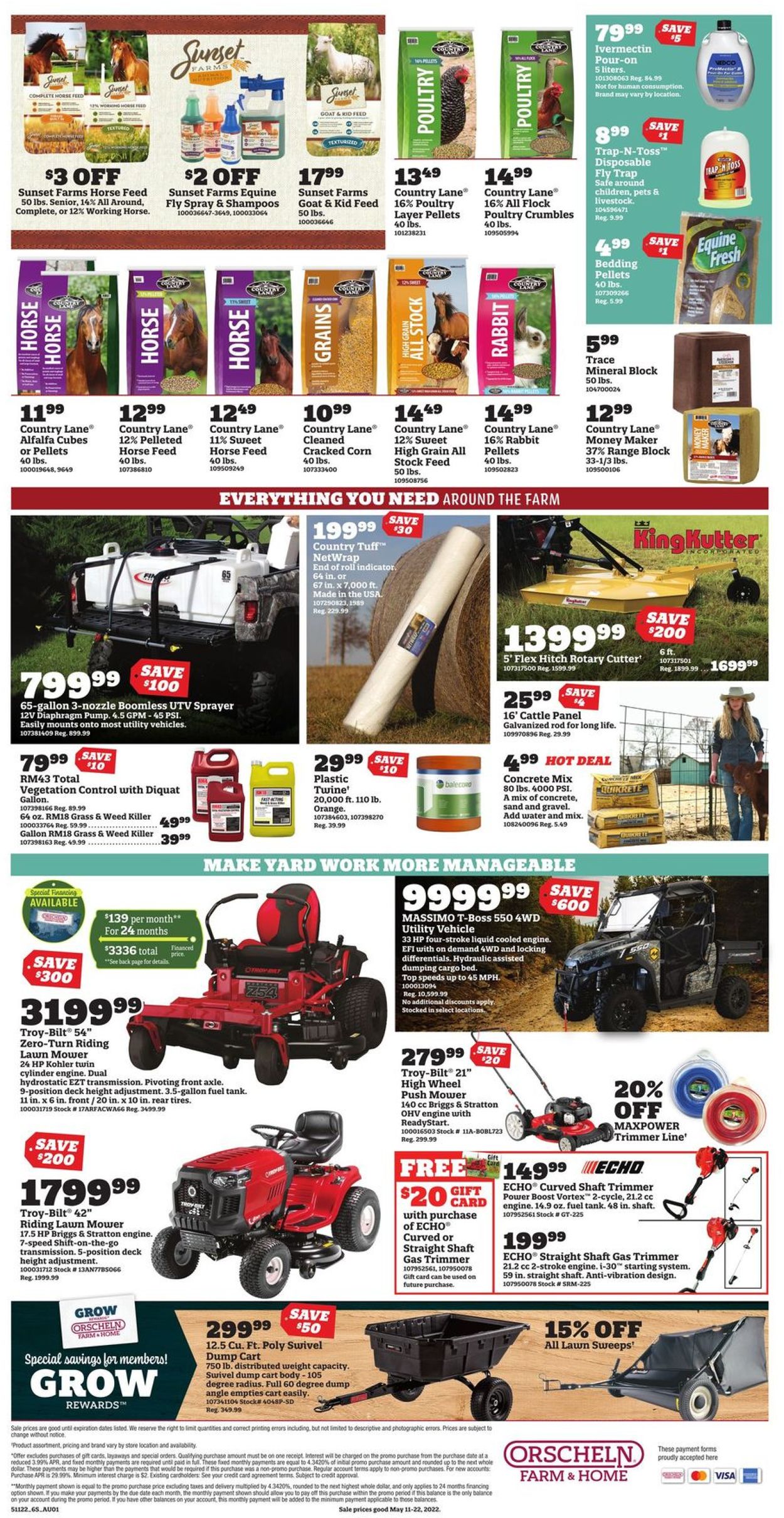 Orscheln Farm and Home Ad from 05/11/2022