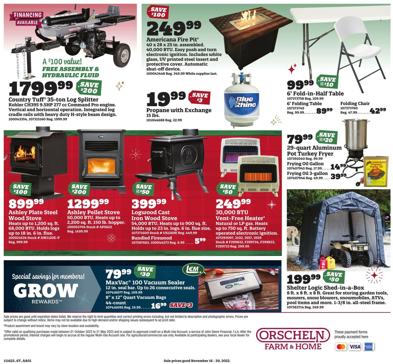 Orscheln Farm and Home Ad from 11/16/2022