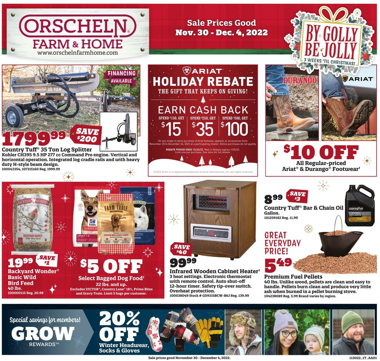 Orscheln Farm and Home Ad from 11/30/2022