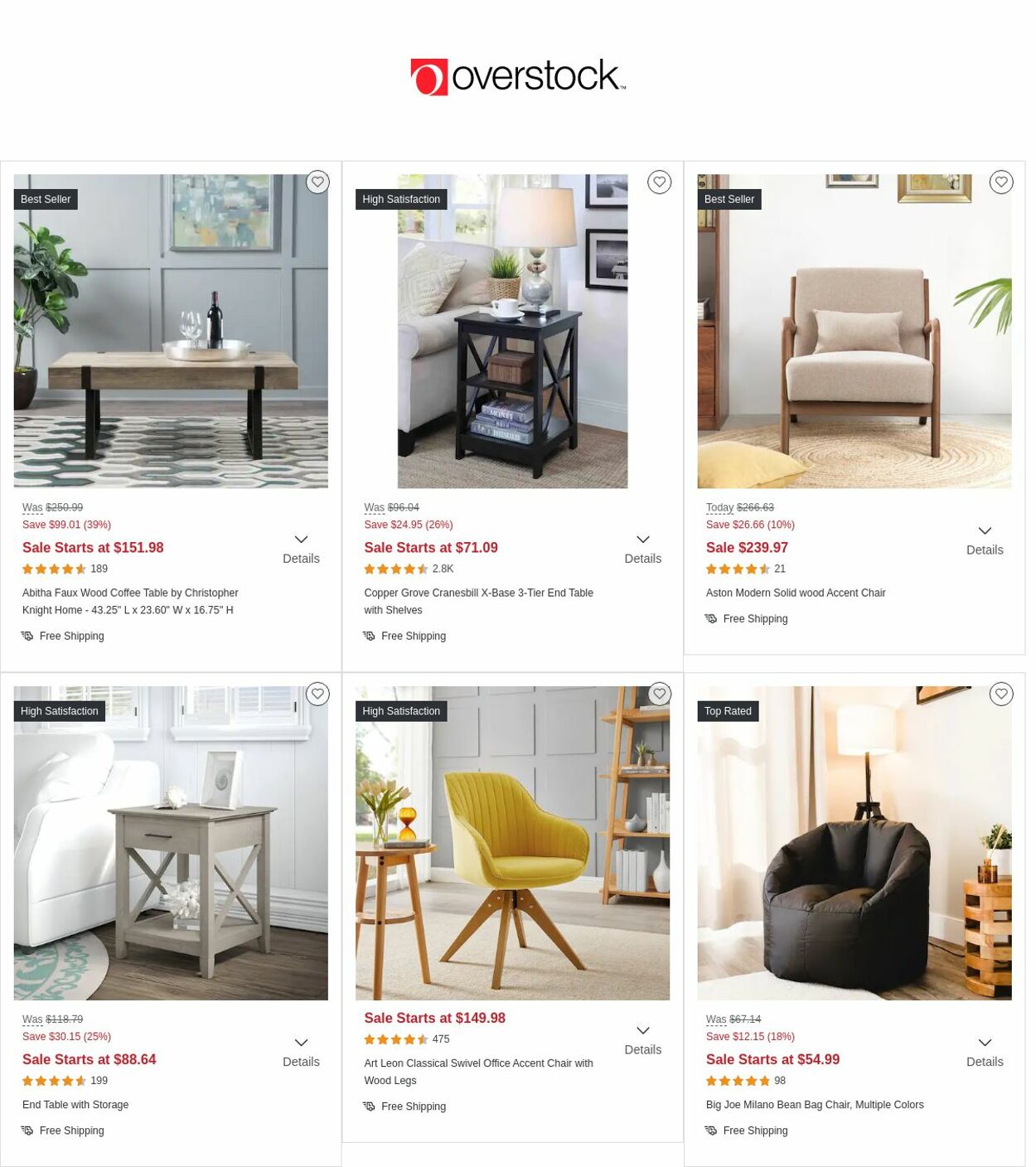 Overstock Ad from 10/06/2022