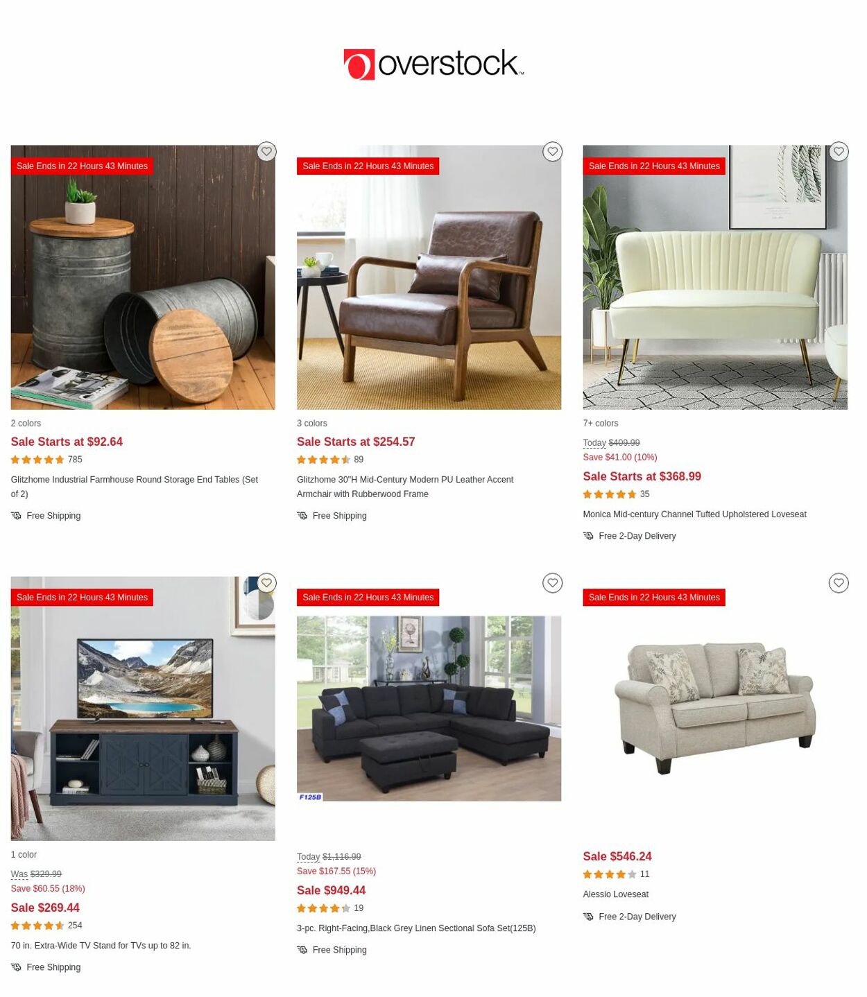 Overstock Ad from 10/13/2022