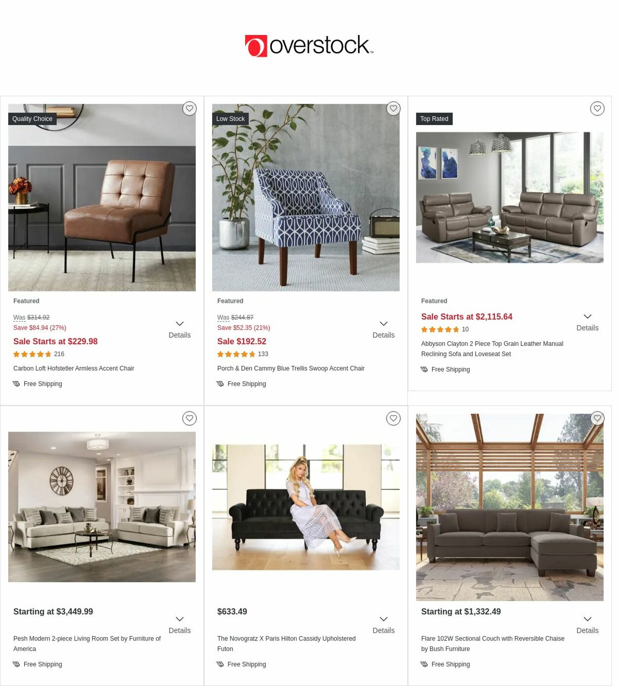 Overstock Ad from 10/20/2022