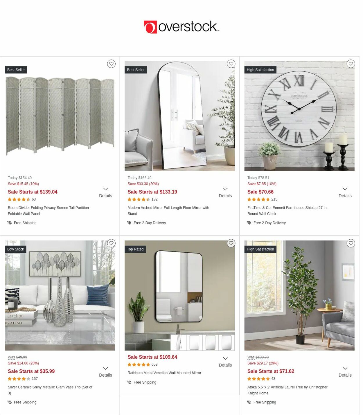Overstock Ad from 11/03/2022