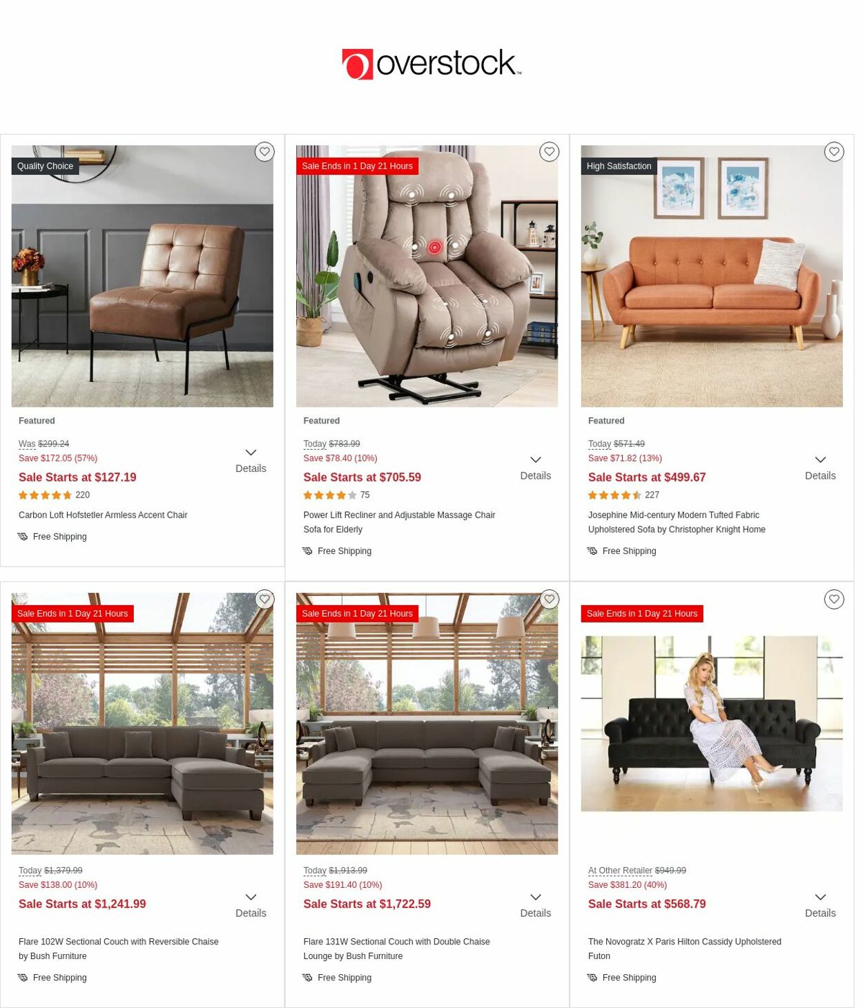 Overstock Ad from 11/10/2022