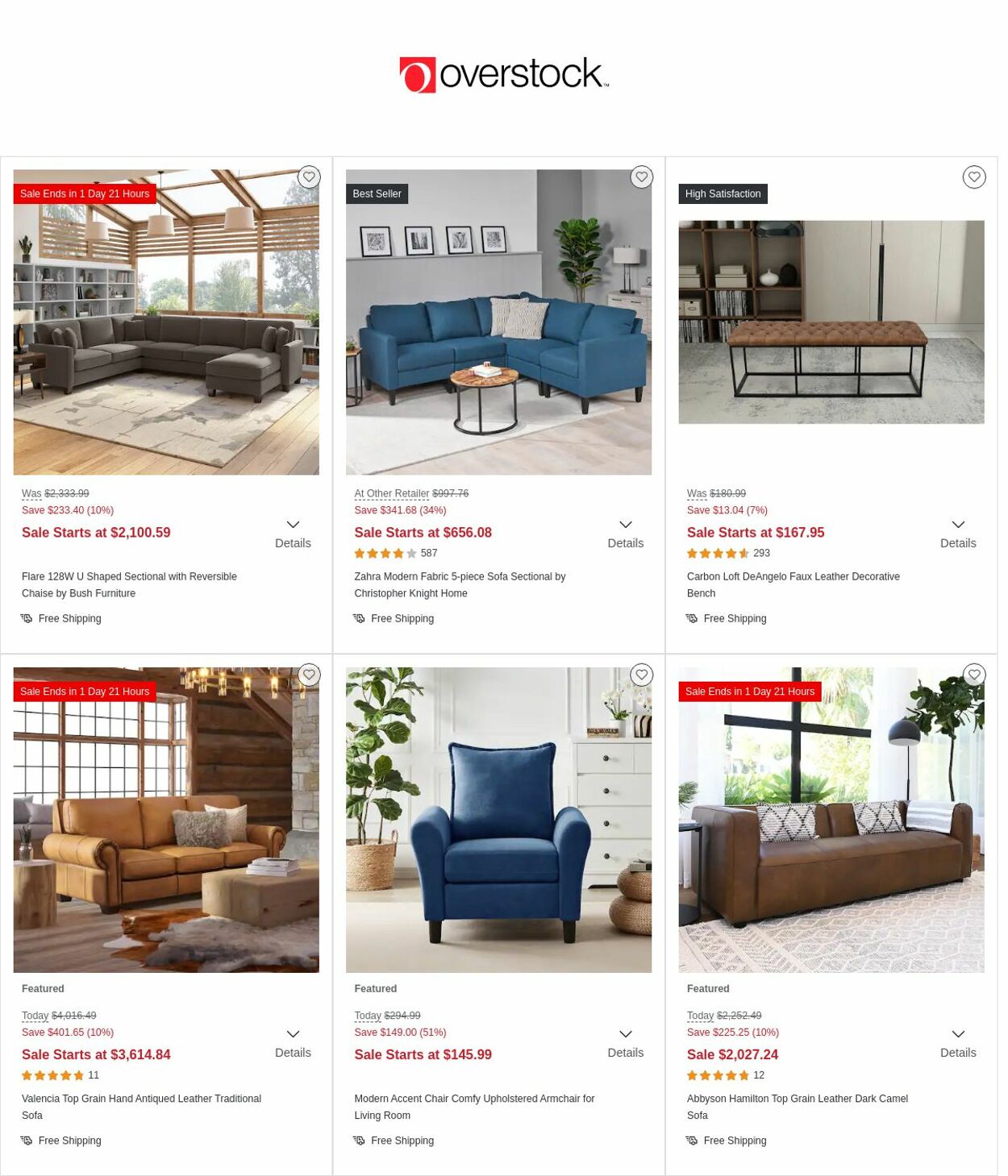 Overstock Ad from 11/10/2022